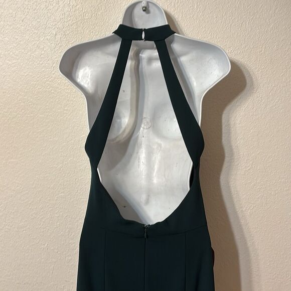 Anthropologie BHLDN Serephina Halter Crepe Maxi Dress Size 8 - Picture 7 of 8